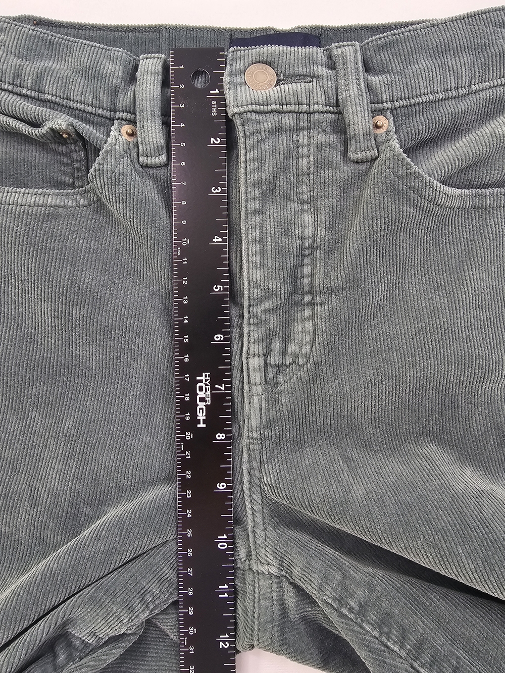 Lucky Brand Stevie High Rise Flare Corduroy Pants Women's 6/28A Reg Green Boho - Picture 4 of 10